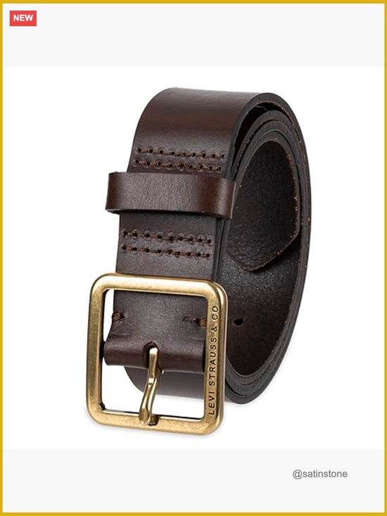 Women\'s Casual Leather Belt with Square Buckle - Jeans & Dress Belt main image 4